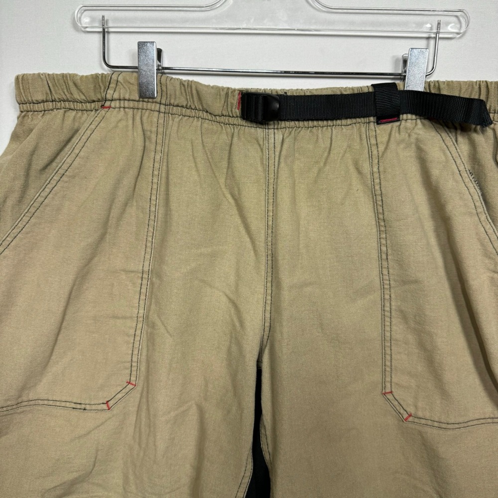 Zoic Vintage Mountain Bike Shorts Khaki Tan Canvas Belted MTB Mens L Made in USA - Picture 5 of 6